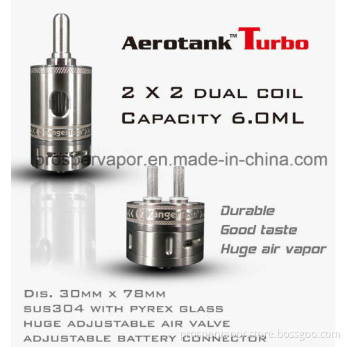 Original Kanger Aerotank Turbo Atomizer with Huge Air Vapor Big Capacity 6.0ml Kanger Aerotank Turbo